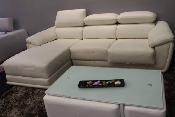 6039 L Shape Leather Sofa