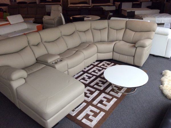 Aries Corner Full Italy Leather Sofa