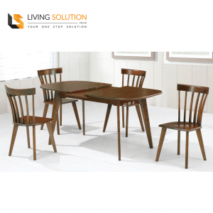 Gana 1+4 Solid Wood Extension Dining Table