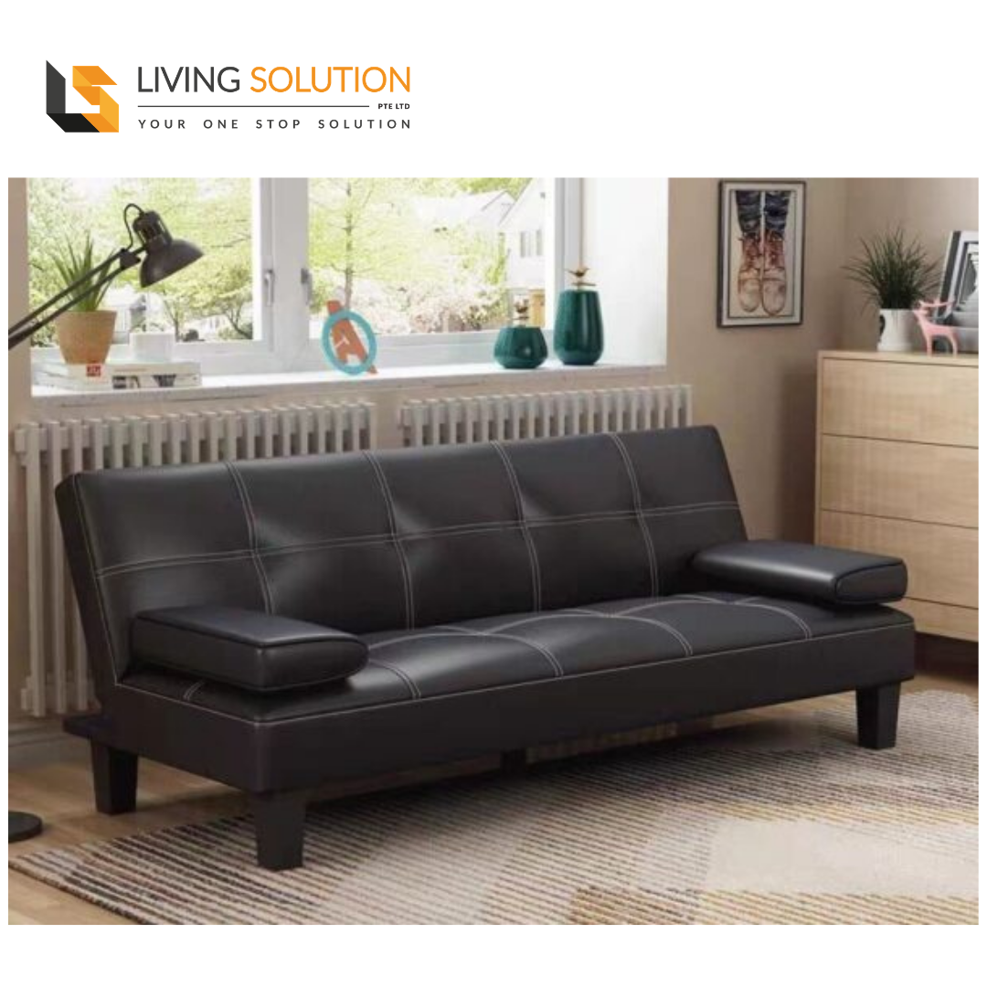 Faux Pu Sofa Bed Living Solution Pte Ltd