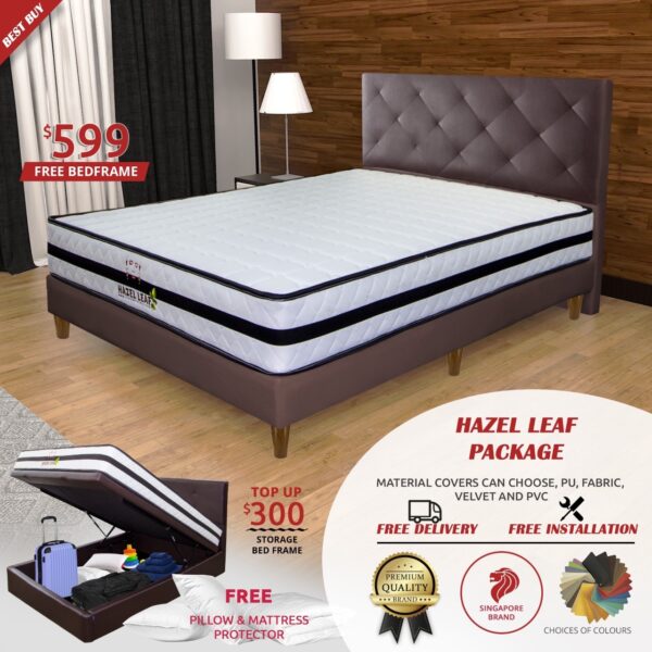 Divan Bed Frame with Spring Mattress Package