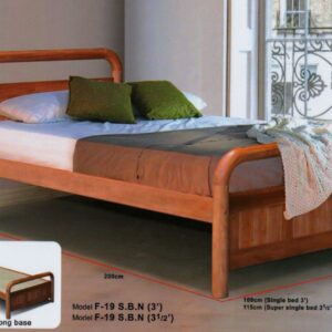 Peni Solid Rubber Wood Bed