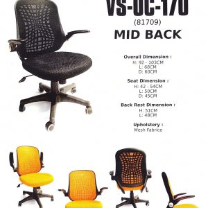 Mid Back Mesh Fabric Office Chair