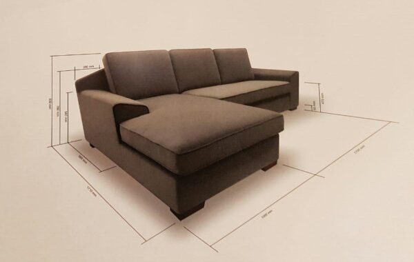 Nera L Shape Fabric Sofa
