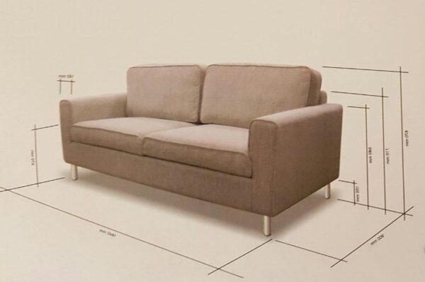 Sura 3 Seater Fabric Sofa