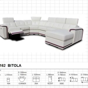 Bitola Modular Corner Leather Sofa