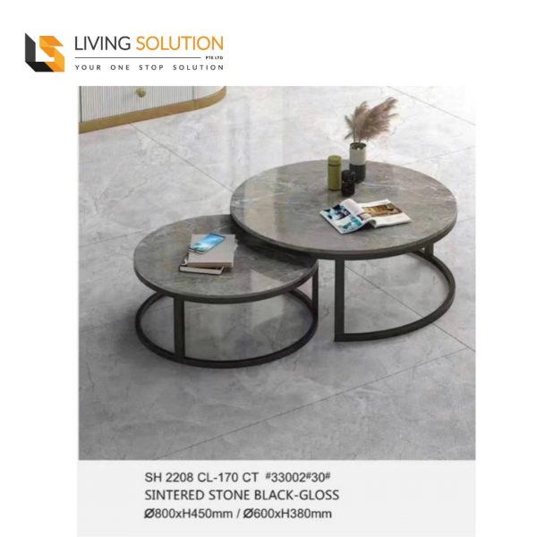 Blanc Sintered Stone Coffee Table Set Singapore