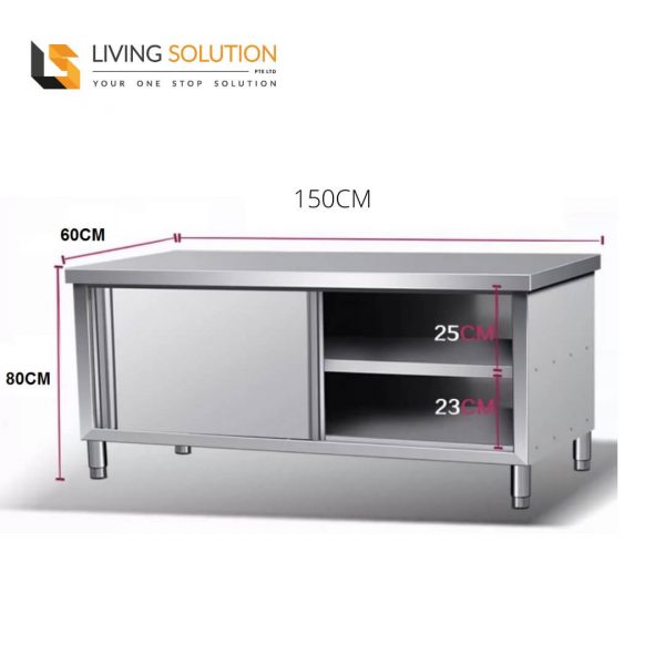 304 Stainless Steel Sliding Kitchen Cabinet