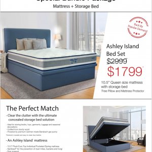 Ashley Island Mattress Storage Bed Package