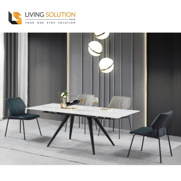 Merlin Sintered Stone Extendable Dining Table