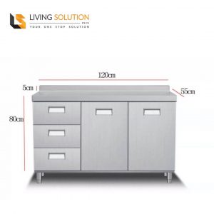 120cm Stainless Steel Kitchen Cabinet with Drawers