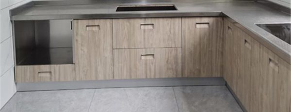 Coloured Stainless Steel Kitchen Cabinet