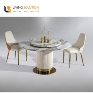 Genio Round Sintered Stone Dining Table