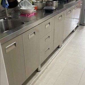 06 Customised Modular Stainless Steel Coloured Door Kitchen Cabinet