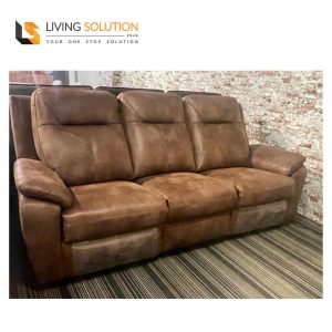 Alexia Saddle Leather Recliner Sofa