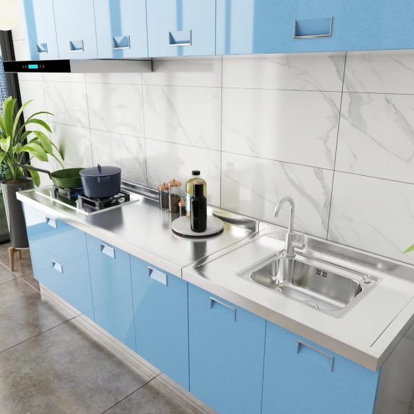 Coloured Modular Stainless Steel Kitchen Cabinet Singapore