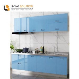 03 Customised Modular Stainless Steel Coloured Door Kitchen Cabinet Singapore