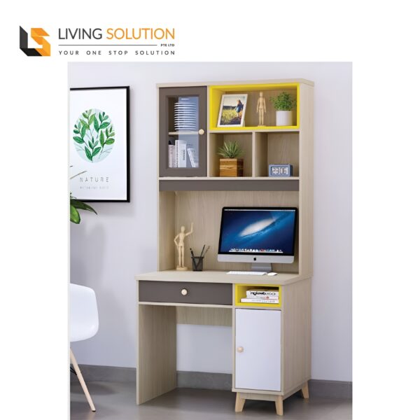 Domic II Study Table with Shelving Home Office Desk