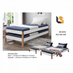 Nux Wooden Stackable Bed Frame