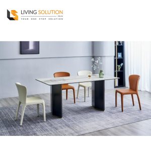 Zuc Sintered Stone Dining Table with Stainless Steel Leg