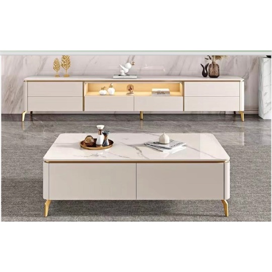 Neola Sintered Stone Top Coffee Table TV Console