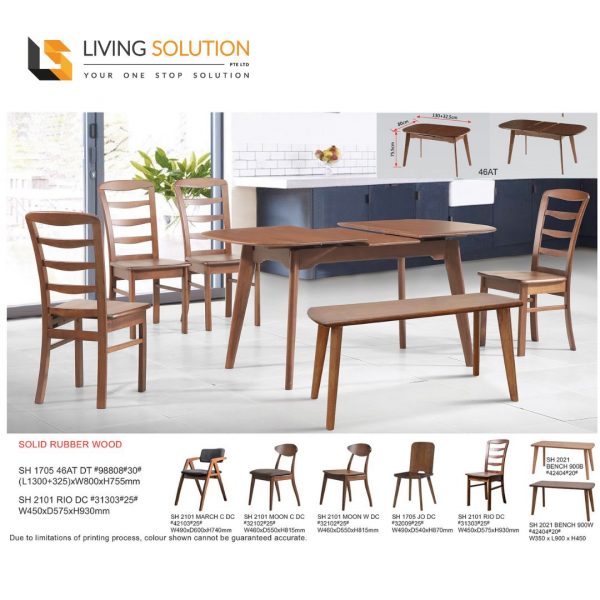 Eda Wooden Extendable Dining Table or Set
