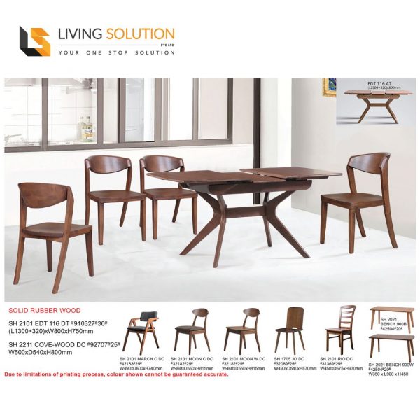 Juba Wooden Extendable Dining Table or Set