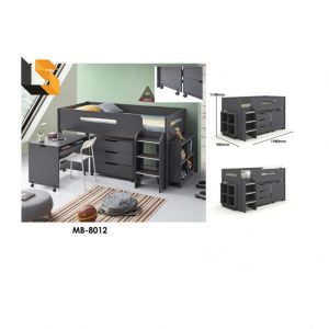 MB-8012 Bunk Bed Loft Bed Frame with Study Desk