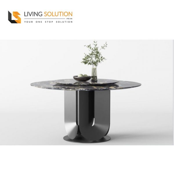 Nata Sintered Stone Dining Table with Stainless Steel Legs
