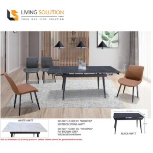 Rethe Sintered Stone Extendable Dining Table