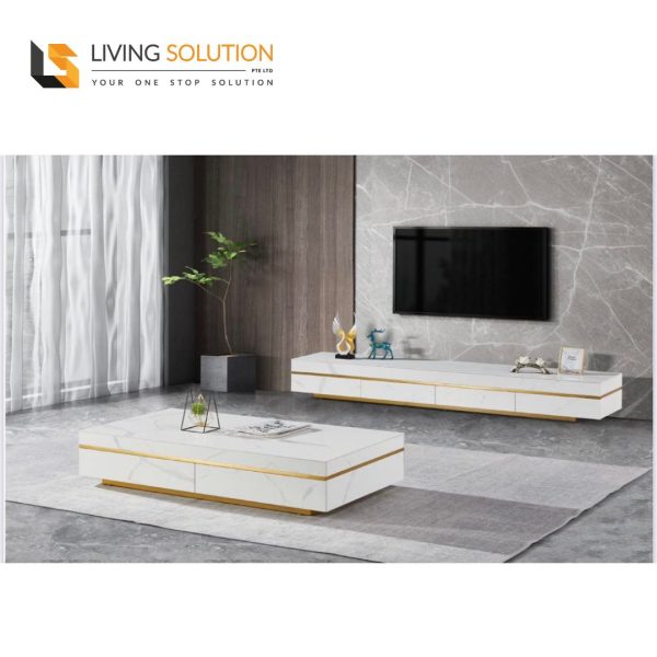 Nivia Sintered Stone Top Coffee Table TV Console