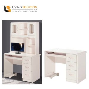 Lari 100cm Study Table with Open Shelving and Compartment
