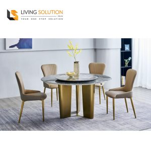 Nata Round Sintered Stone Dining Table