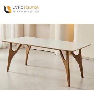 May Sintered Stone Top Wooden Dining Table