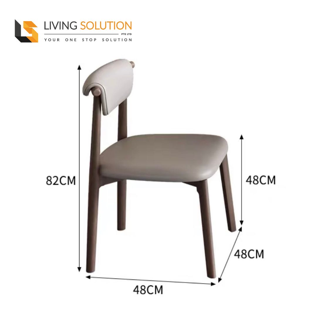Stacia Sintered Stone Dining Table Wooden Legs - Living Solution Pte Ltd