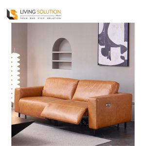 Cote Leather or Fabric Incliner Sofa