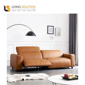 Dera Leather or Fabric Incliner Sofa