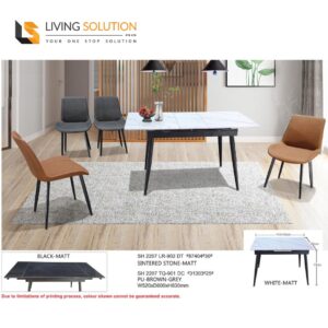 Bass Sintered Stone Extendable Dining Table