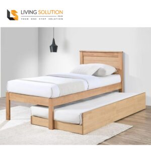 Dara Wooden Pull Out Trundle Bed Frame
