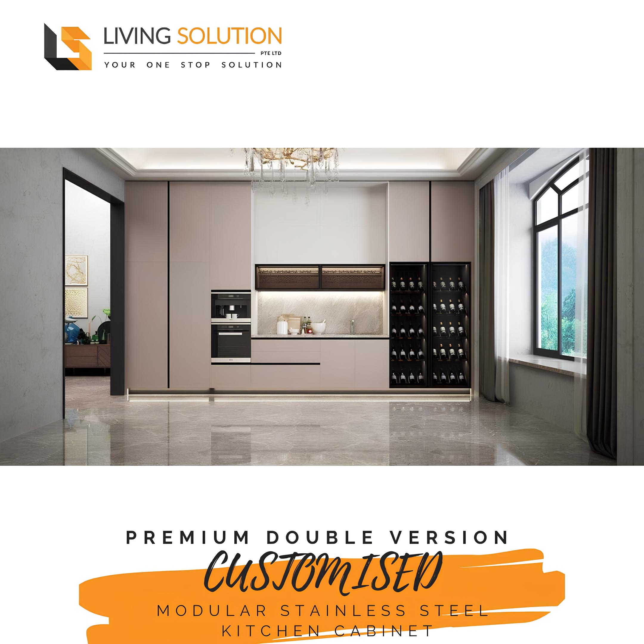 Premium Customisable Modular Stainless Steel Kitchen Cabinet
