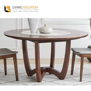Dela Round Wooden Dining Table