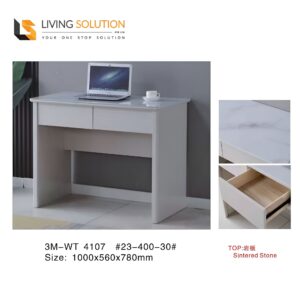DaIa Sintered Stone Top Study Table - Living Solution Pte Ltd