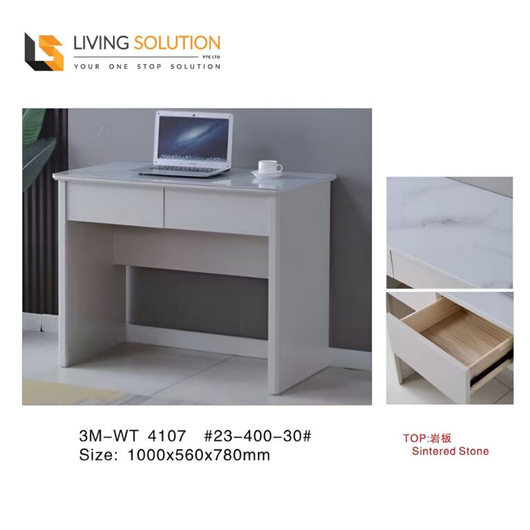 DaIa Sintered Stone Top Study Table - Living Solution Pte Ltd