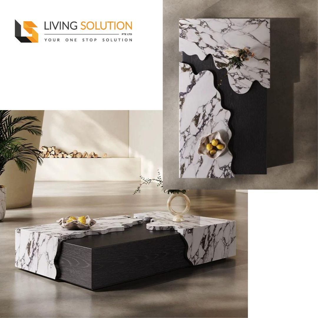 Geno Cultured Marble Coffee Table - 130cm (1) Geno Cultured Marble Coffee Table - 130cm