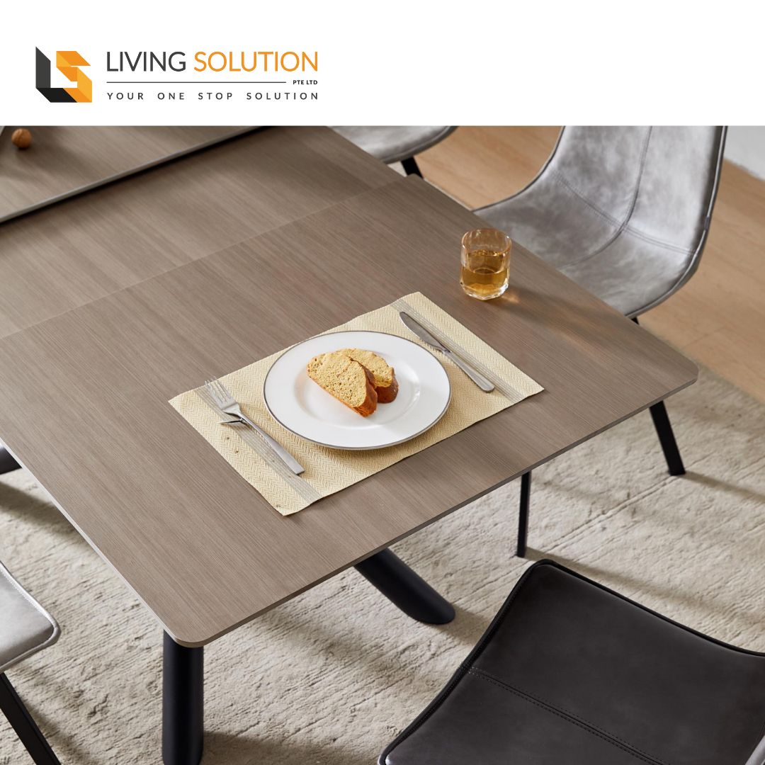 Knox Sintered Stone Centre Extendable Dining Table (2) close up of Knox Sintered Stone Centre Extendable Dining Table