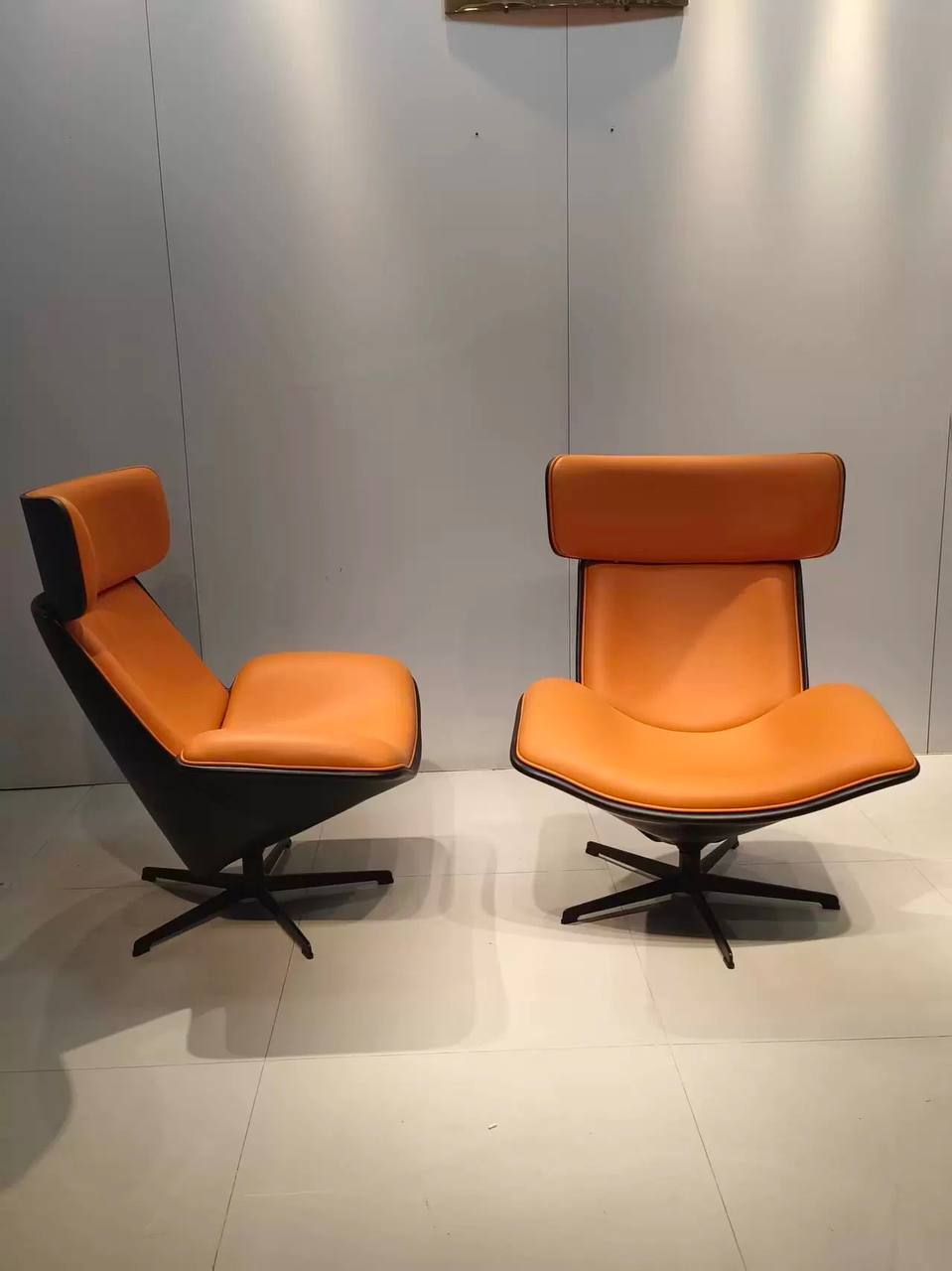 Alex Swivel Lounge Chair Relax Chair orange Alex Swivel Lounge Chair Relax Chair orange