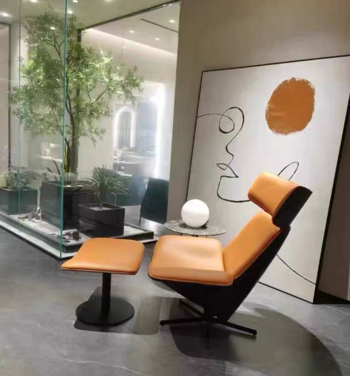 Alex Swivel Lounge Chair Relax Chair with ottoman -0 Alex Swivel Lounge Chair Relax Chair with ottoman at customer house