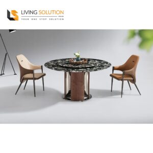 Miki Round Sintered Stone Dining Table