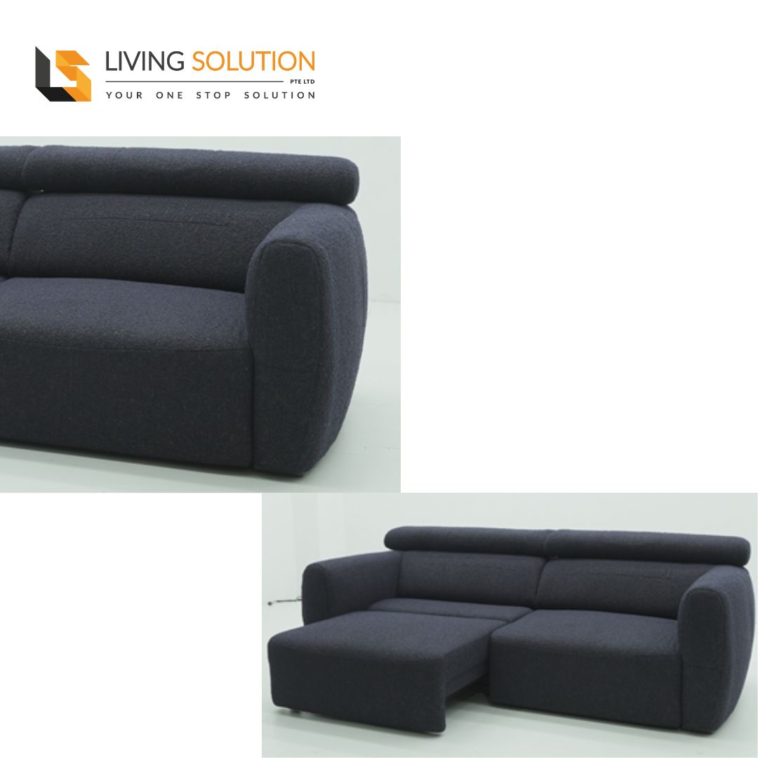 Hannes Electric Motorised Extendable Leather or Fabric Sofa (1) close up of Hannes Electric Motorised Extendable Leather or Fabric Sofa Bed
