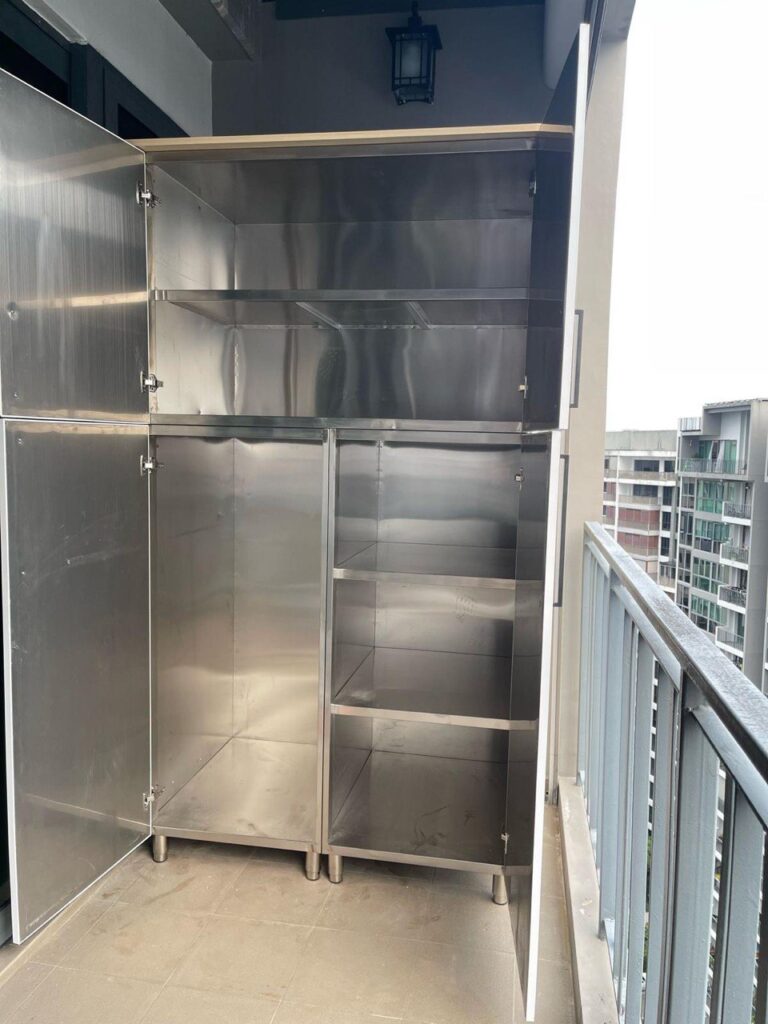 Stainless Steel Outdoor Storage Cabinets Balcony | Living Solution